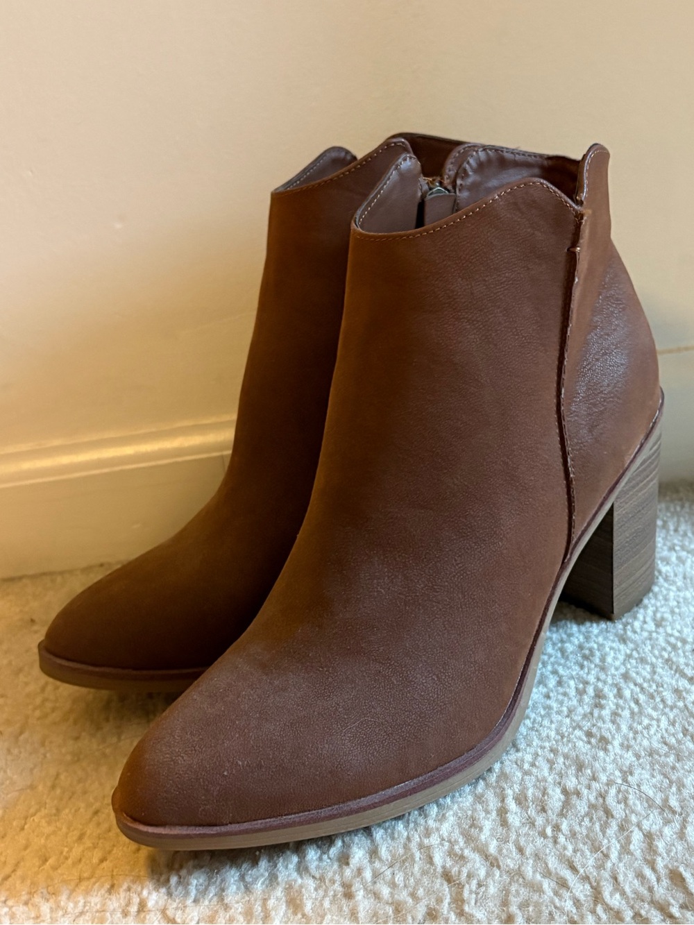 🤎 MIA Brown Ankle Booties — Size 10